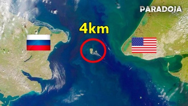 ¿Sabes cuántos kilómetros separan Rusia y Estados Unidos?